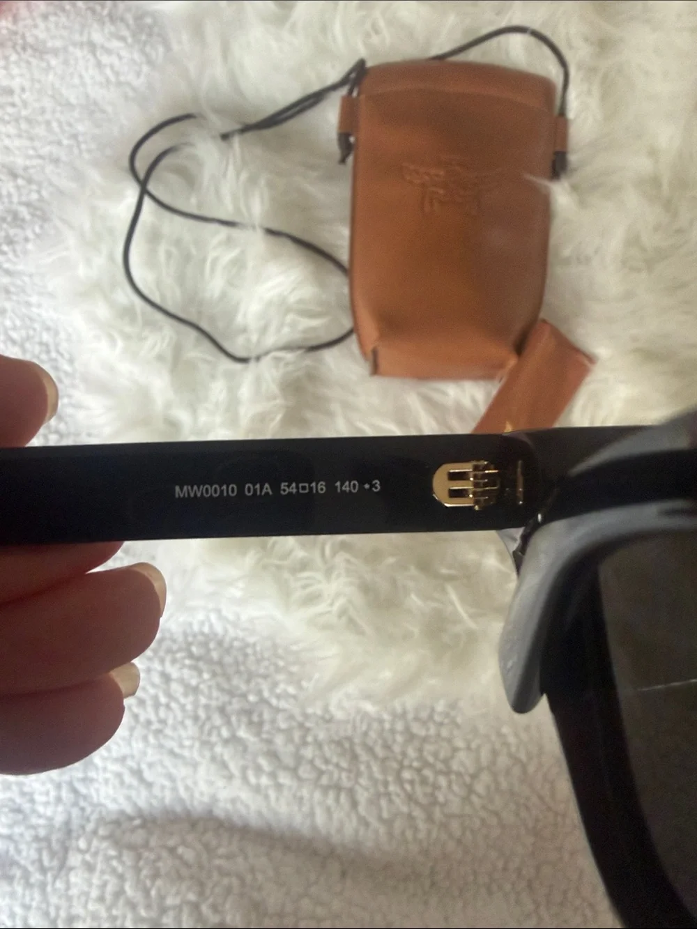 MCM NEW Leather Crossbody Pouch with Black Sunglasses